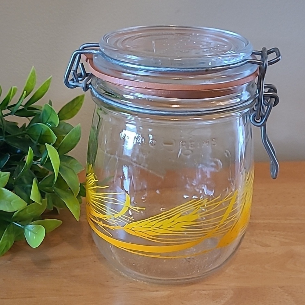 LE PARFAIT Vintage Nivea De Remplissage France Rubber Seal Glass Canister